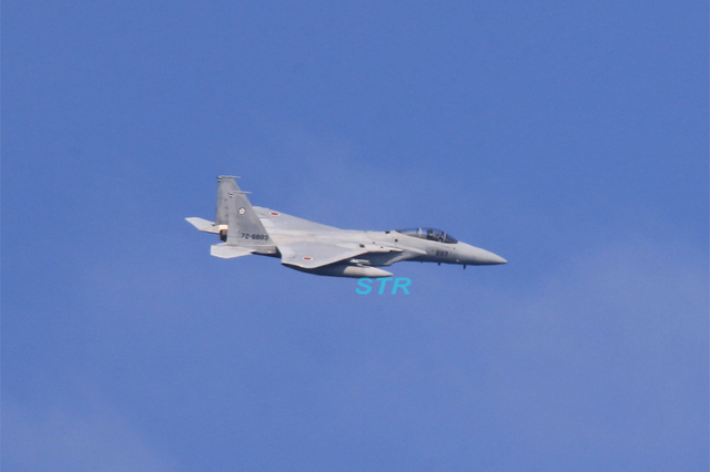 香川県総合防災訓練でF-15飛来