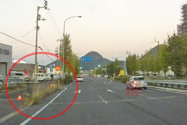 高松市国分寺町国分 国道11号上り車線 マクドナルド高松国分寺店付近での可搬式オービスによる速度違反取り締まり
